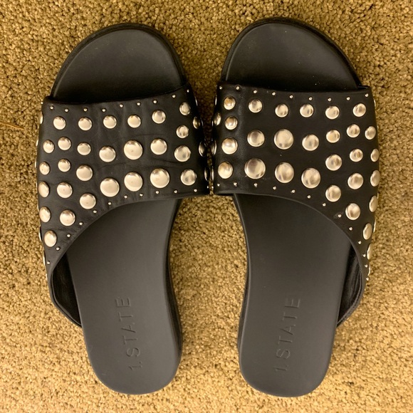 1. State Shoes - 1.State Onora Studded Leather Slide